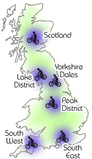 Mountain bike locator map